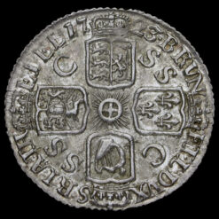 1723 George I Early Milled Silver SSC Sixpence Reverse