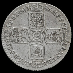 1746 George II Early Milled Silver Lima Sixpence Reverse