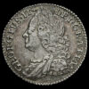 1758 George II Early Milled Silver Sixpence Obverse