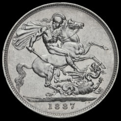 1887 Queen Victoria Jubilee Head Silver Crown Reverse