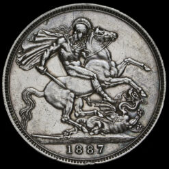 1887 Queen Victoria Jubilee Head Silver Crown Reverse