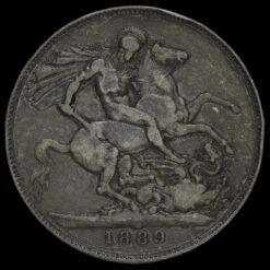 1889 Queen Victoria Jubilee Head Silver Crown Reverse