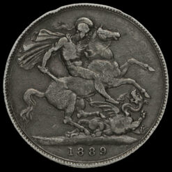 1889 Queen Victoria Jubilee Head Silver Crown Reverse