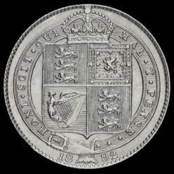 1892 Queen Victoria Jubilee Head Silver Shilling Reverse