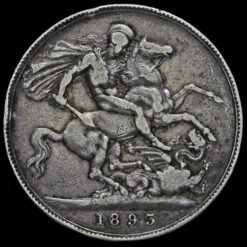 1893 Queen Victoria Veiled Head Silver LVI Crown Reverse