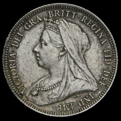 1893 Queen Victoria Veiled Head Silver Shilling Obverse