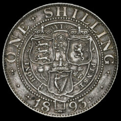 1893 Queen Victoria Veiled Head Silver Shilling Reverse