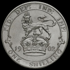 1902 Edward VII Silver Matt Proof Shilling Reverse
