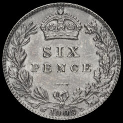 1903 Edward VII Silver Sixpence Reverse