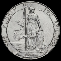1906 Edward VII Silver Florin Reverse