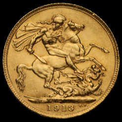 1913 George V Gold Full Sovereign Reverse