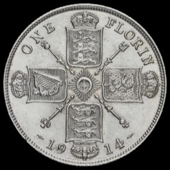 1914 George V Silver Florin Reverse