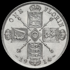 1914 George V Silver Florin Reverse