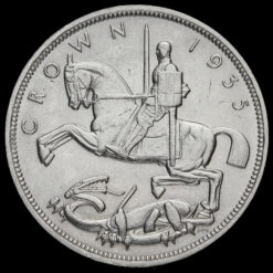 1935 King George V Rocking Horse Silver Jubilee Crown Reverse