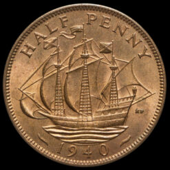 1940 George VI Halfpenny Reverse