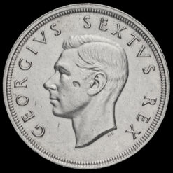 South Africa 1948 Silver 5 Shillings Coin Obverse