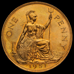 1951 George VI Bronze Proof Penny Reverse