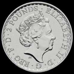 2106 Elizabeth II £2 Britannia 1 Ounce Silver Coin Obverse