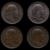 4 x Edward VII Farthings Obverse