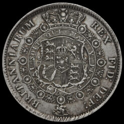 1817 George III Milled Silver 'Bull Head' Half Crown Reverse