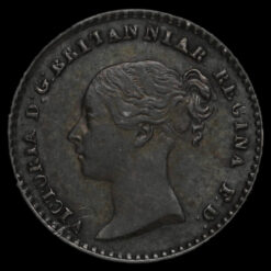 1845 Queen Victoria Young Head Silver Maundy Penny Obverse