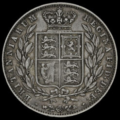 1846 Queen Victoria Young Head Silver Half Crown Reverse