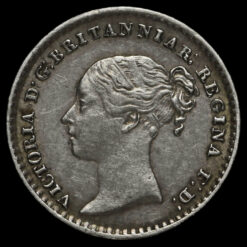 1871 Queen Victoria Young Head Silver Maundy Penny Obverse
