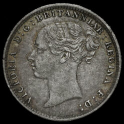 1886 Queen Victoria Young Head Silver Threepence Obverse