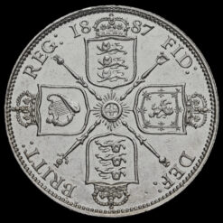 1887 Queen Victoria Jubilee Head Silver Florin Reverse