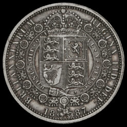 1887 Queen Victoria Jubilee Head Silver Half Crown Reverse