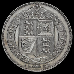1887 Queen Victoria Jubilee Head Silver Shilling Reverse