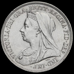 1893 Queen Victoria Veiled Head Silver Shilling Obverse
