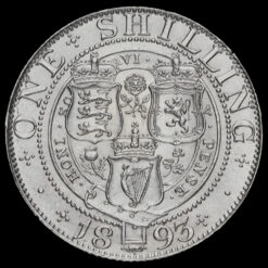 1893 Queen Victoria Veiled Head Silver Shilling Reverse