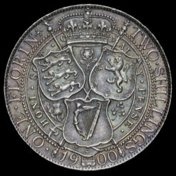 1900 Queen Victoria Veiled Head Silver Florin Reverse