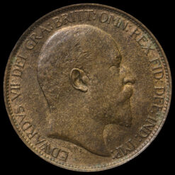 1902 Edward VII Low Tide Halfpenny Obverse