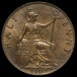 1902 Edward VII Low Tide Halfpenny Reverse