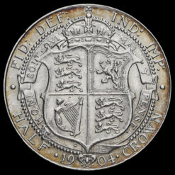 1904 Edward VII Silver Half Crown Reverse
