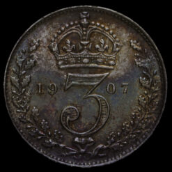1907 Edward VII Silver Threepence Reverse