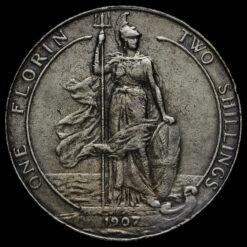 1907 Edward VII Silver Florin Reverse