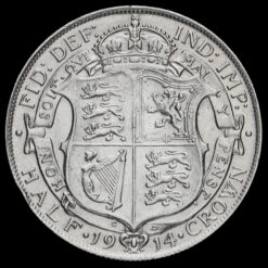 1914 George V Silver Half Crown Reverse