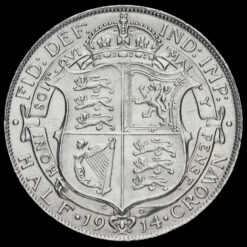 1914 George V Silver Half Crown Reverse