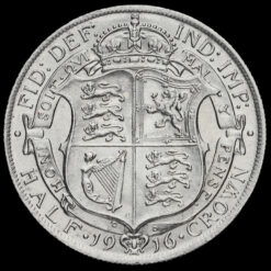 1916 George V Silver Half Crown Reverse