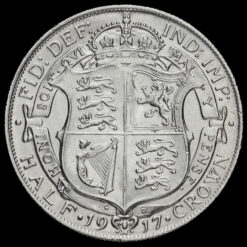 1917 George V Silver Half Crown Reverse