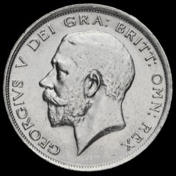 1918 George V Silver Half Crown Obverse