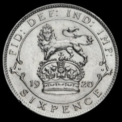 1920 George V Silver Sixpence Reverse