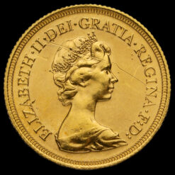 1976 Elizabeth II Gold Full Sovereign Obverse