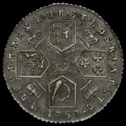 1787 George III Early Milled Silver Sixpence Reverse