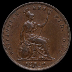 1841 Queen Victoria Young Head Copper Penny Reverse