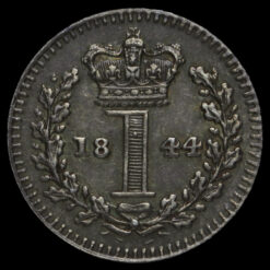 1844 Queen Victoria Young Head Silver Maundy Penny Reverse