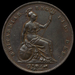1844 Queen Victoria Young Head Copper Penny Reverse